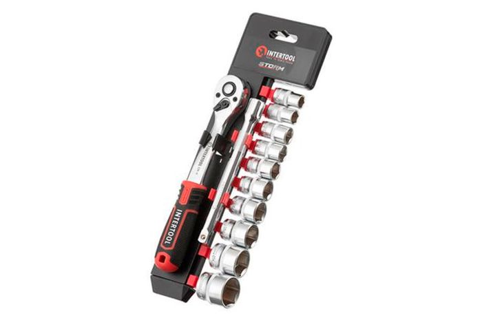 Набор инструмента на планке Intertool 3/8" x 12 ед. Storm (ET-8013)