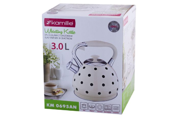 Чайник нержавеющий Kamille 3 л 0695AN (0695BG)