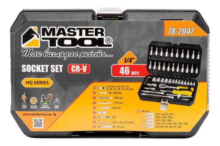 Набор инструмента Mastertool 1/4" x 46ед (78-2047)