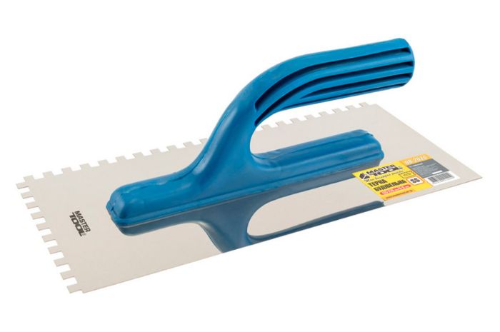 Гладилка нержавеющая Mastertool 270 x 125 мм зуб 6 x 6 мм (08-2826)