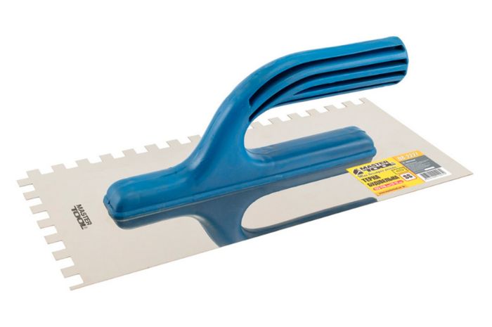 Гладилка нержавіюча Mastertool 270 x 125 мм зуб 8 x 8 мм (08-2827)