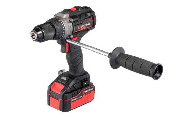 Шуруповерт акумуляторний Intertool 20 В x 4 Ач Li-Ion Brushless Storm (WT-0361)