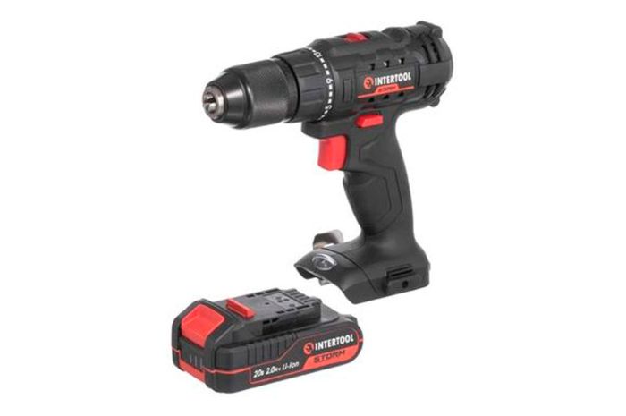 Шуруповерт аккумуляторный Intertool 20В x 2Ач Li-Ion Storm (WT-0350)