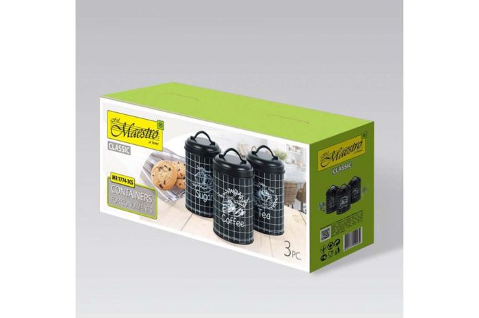Набор емкостей Maestro 118 × 188мм (3шт) (MR-1774-3CS)