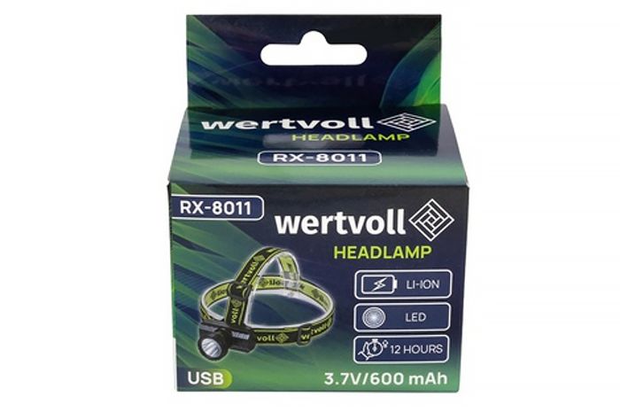 Ліхтар налобний Vertvoll 1LED x 1Вт x 3 режими Li-ion (RX-8011)