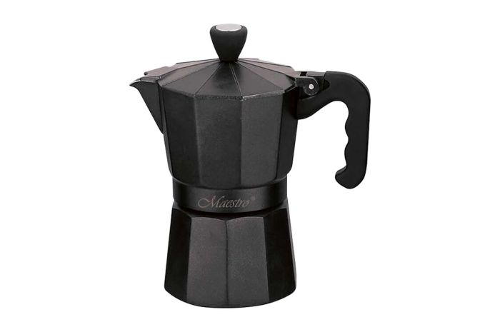 Кавоварка гейзерна алюмінієва Maestro 300мл чорна (MR-1666-6-BLACK)