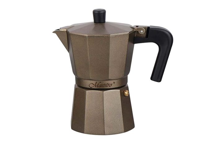 Кавоварка гейзерна алюмінієва Maestro 450мл коричнева (MR-1666-9-BROWN)