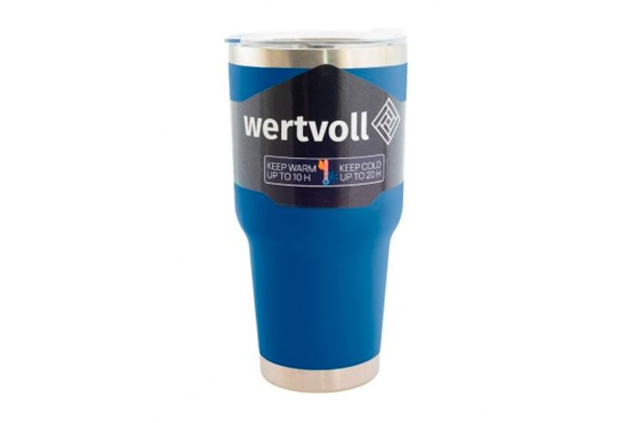 Термокружка WERTVOLL 900мл Yummy синя (RX-7002BU)