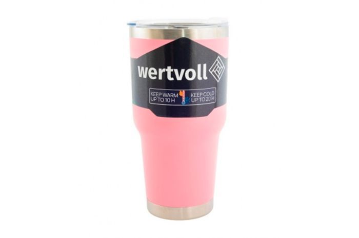 Термокружка WERTVOLL 900мл Yummy розовая (RX-7002PK)