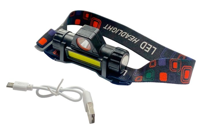 Фонарь налобный BL 1LED x 1COB x Li-Ion (152-BL-8101)