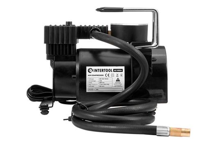 Компресор автомобільний Intertool 7бар x 37л/хв одноциліндровий (AC-0004)
