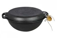 Казан чавунний My-dishes 400мм x 12л татарський з кришкою-сковородою гриль (V12CPGr)