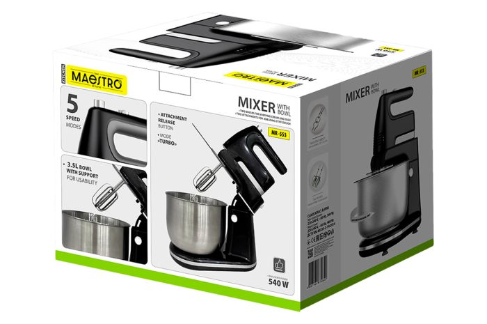 Миксер с чашей Maestro 540Вт (MR-553)