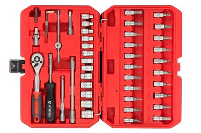 Набор инструмента Intertool 1/4" x 48ед RED (ET-9048)