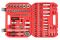 Набор инструмента Intertool 1/4" x 1/2" x 94ед RED (ET-9094)