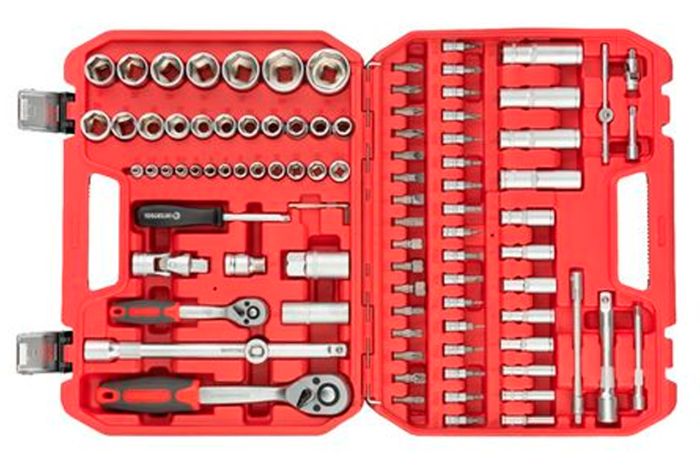 Набор инструмента Intertool 1/4" x 1/2" x 94ед RED (ET-9094)
