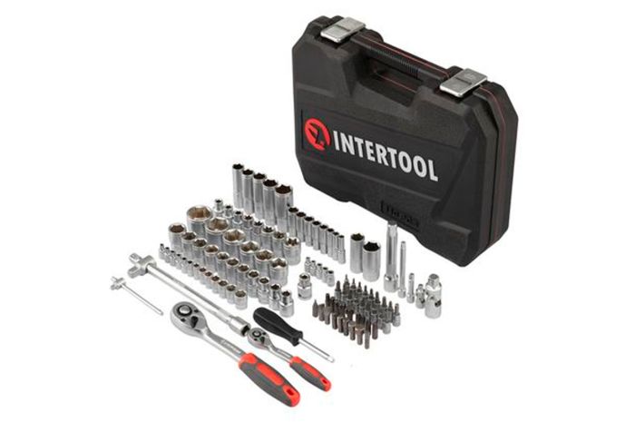 Набір інструменту Intertool 1/4" x 1/2" x 110од RED (ET-9108)