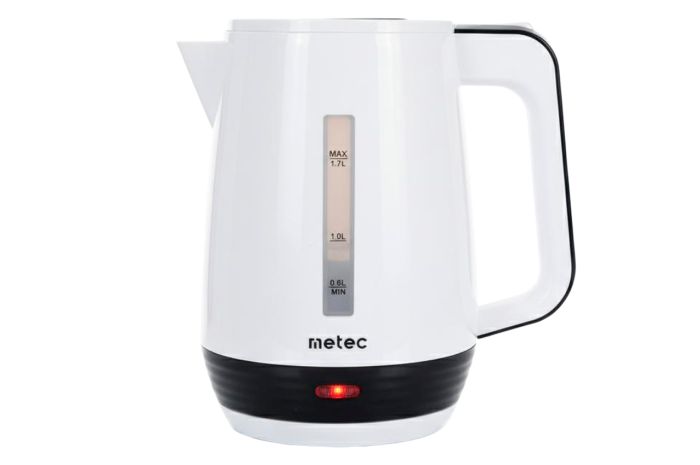 Електрочайник пластиковий Metec 1.7л білий (700036)