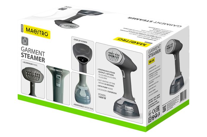 Відпарювач Maestro 1600Вт x 300мл LED (MR-358)