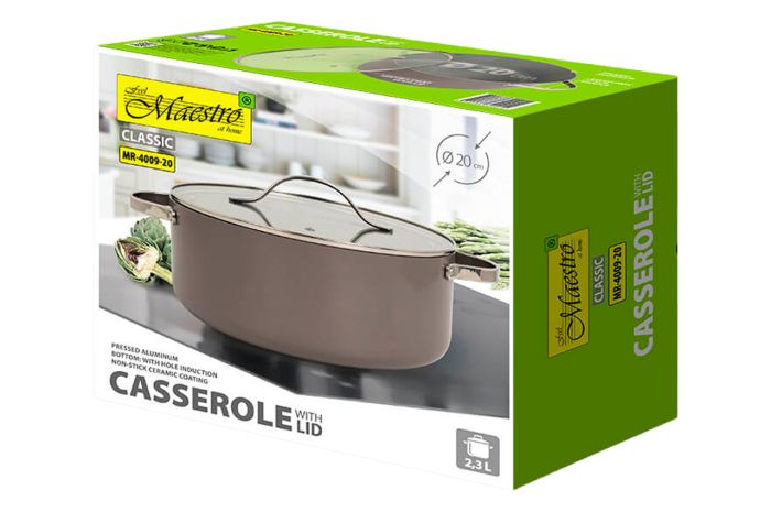 Кастрюля антипригарная Maestro 200мм x 2.3л Ceramic (MR-4009-20)