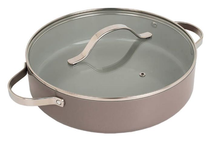 Кастрюля антипригарная Maestro 280мм x 3.9л низкая Ceramic (MR-4009-28S)
