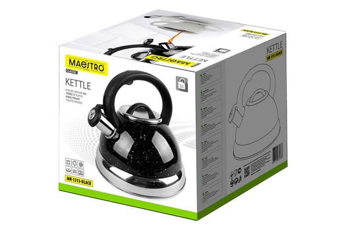 Чайник нержавіючий Maestro 3л чорний (MR-1313-BLACK)