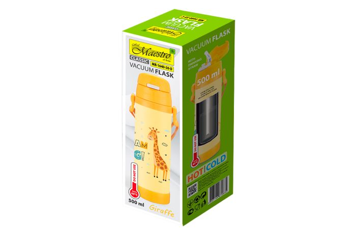Термопляшка дитяча Maestro 500мл Giraffe (MR-1640-50-D)