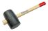 Киянка MAGtools 350г x 50мм чорна гума дерево ручка (м-х-146)