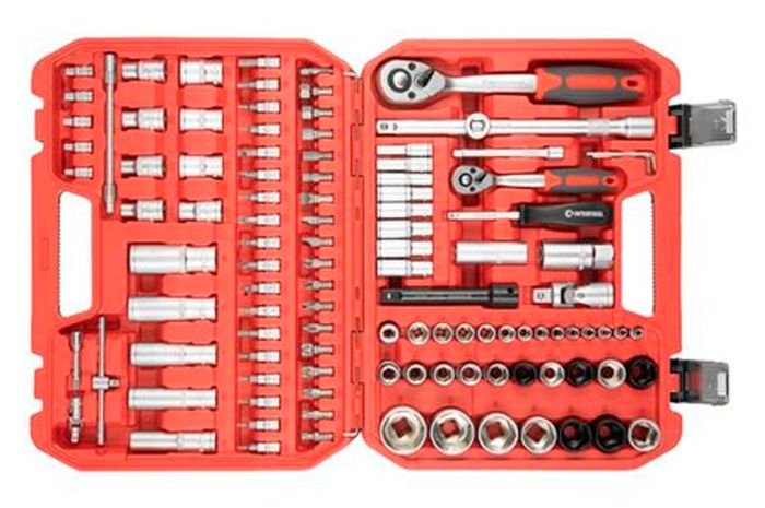 Набір інструменту Intertool 1/4" x 1/2" x 111од RED (ET-9110)