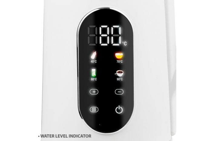 Електрочайник скляний Maestro 1.7л LED білий (MR-023-WHITE)