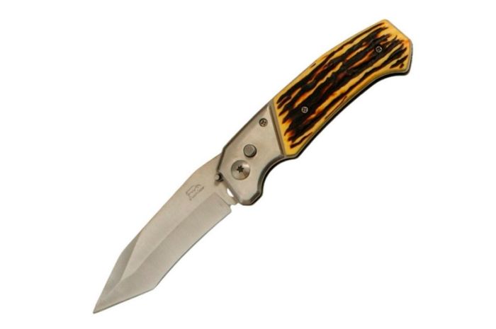 Ніж викидний Stainless 240мм 105+135мм x 140г ріг (AT-4264)
