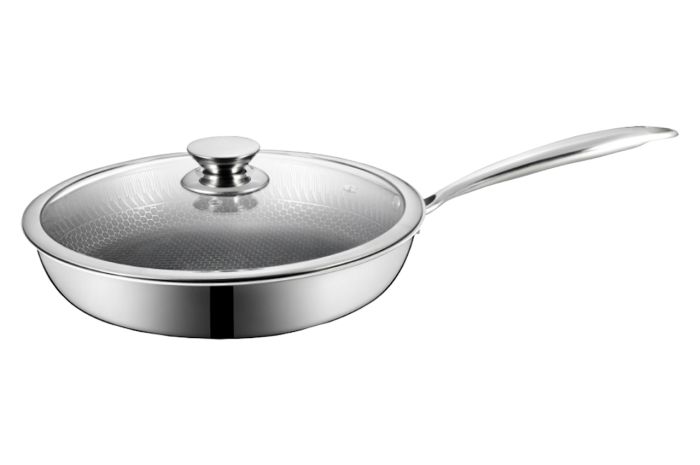 Сковорода антипригарна Maestro 280мм Tri-Ply з кришкою (MR-1216-28)