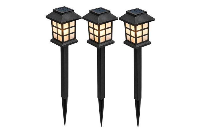 Садовый фонарь "Дом" пластиковый на солнечной батарее LED 85х60х390мм теплый белый (111690)