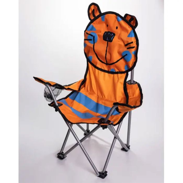Крісло туристичне для дитини 34х58х65 см з підстаканником Помаранчевий SJ-0065O