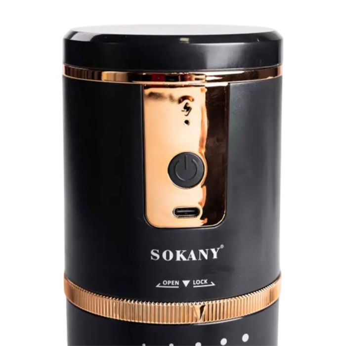 Кавомолка акумуляторна 1200 mAh USB автоматична 250 мл для дрібного помолу Sokany SK-04026