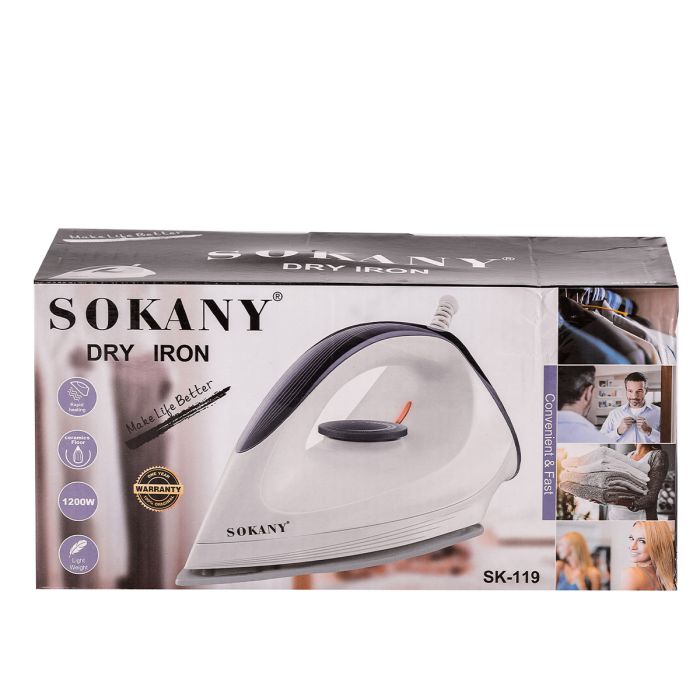 Праска з парою для дому Sokany якісна керамічна 1200 Вт SK-119