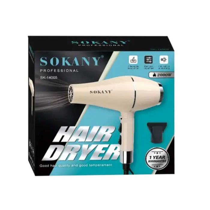 Фен для волосся з насадкою концентратором 1500 Вт  Sokany SK-14005