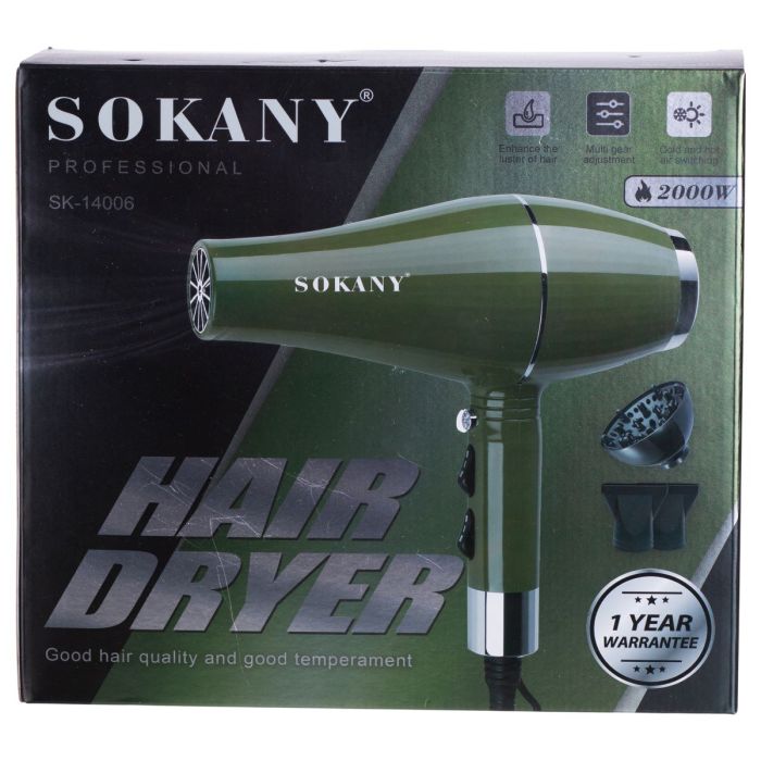 Фен для волосся з концентратором 2000 Вт  Sokany SK-14006