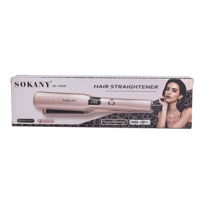 Утюжок для волосся 50 Вт Рожевий Sokany SK-15009